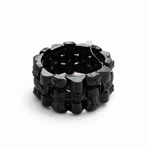 Chunk NWT Stretch Black Bracelet with Black Rhinestones